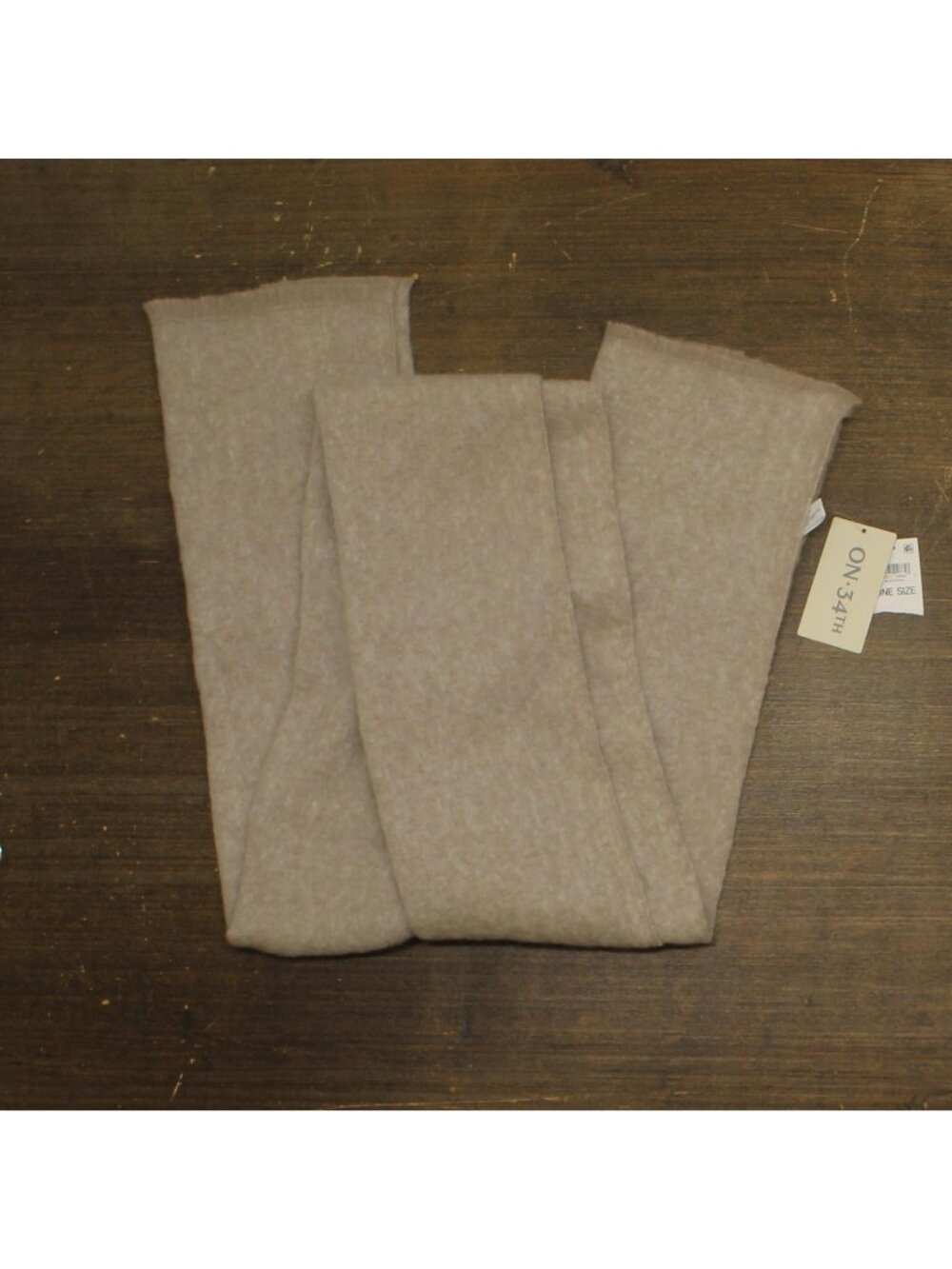 NWT On 34th Brushed Solid Blanket Wrap Scarf Oversized MO9742504 Oat Brown